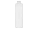 12 oz White 24-410 Cylinder Round HDPE Plastic Bottle