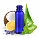 1 oz Blue 20-410 PET Cosmo Round Plastic Bottle