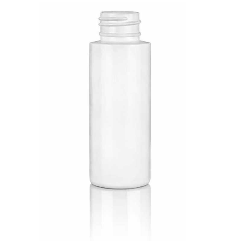 2 oz White 24-410 HDPE Cylinder Round Bottle