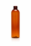8 oz Amber 24-410 PET  Cosmo Round Bottle
