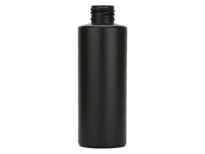 2 oz Black 20-410 Cylinder Round HDPE Plastic Bottle