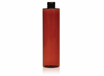 10 oz Dark Amber 24-410 Cylinder Round PET Bottle