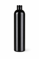 8 oz Black 24-410 Cosmo Round PET Bottle