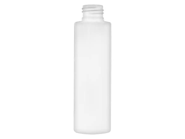 4 oz White PET Cylinder Round Plastic Bottle 24-410