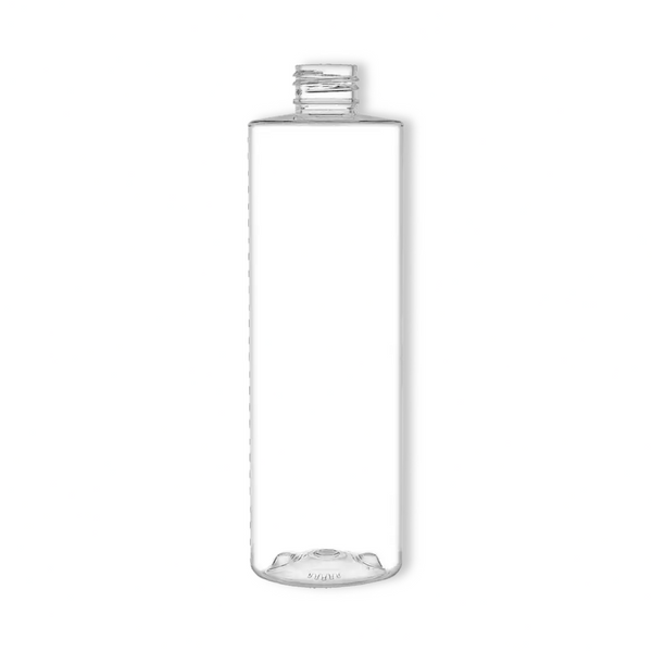 12 oz Clear 24-410 Cylinder Round PET Plastic Bottle