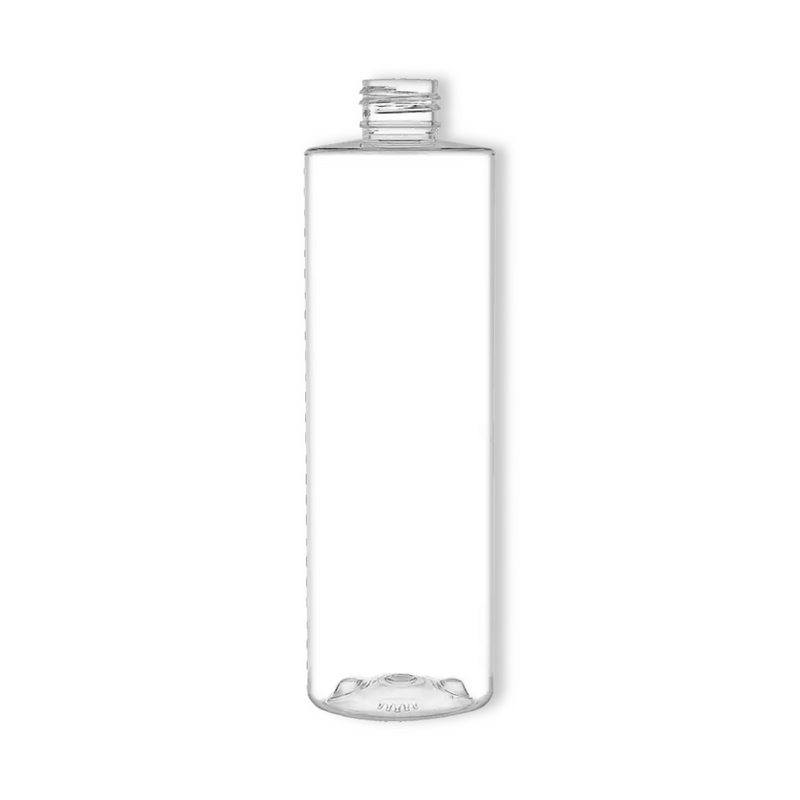12 oz Clear 24-410 Cylinder Round PET Plastic Bottle