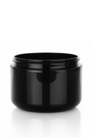 8 oz Black 89-400 Double Wall PP Plastic Jar Round Base