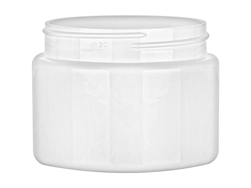 6 oz White 70-400 Plastic PET Single-Wall Jar