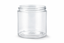8 oz Clear 70-400 Plastic PET Single-Wall Jar