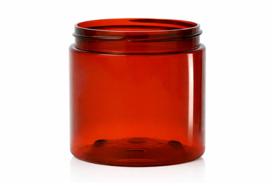 8 oz Dark Amber 70-400 PET Plastic Jar