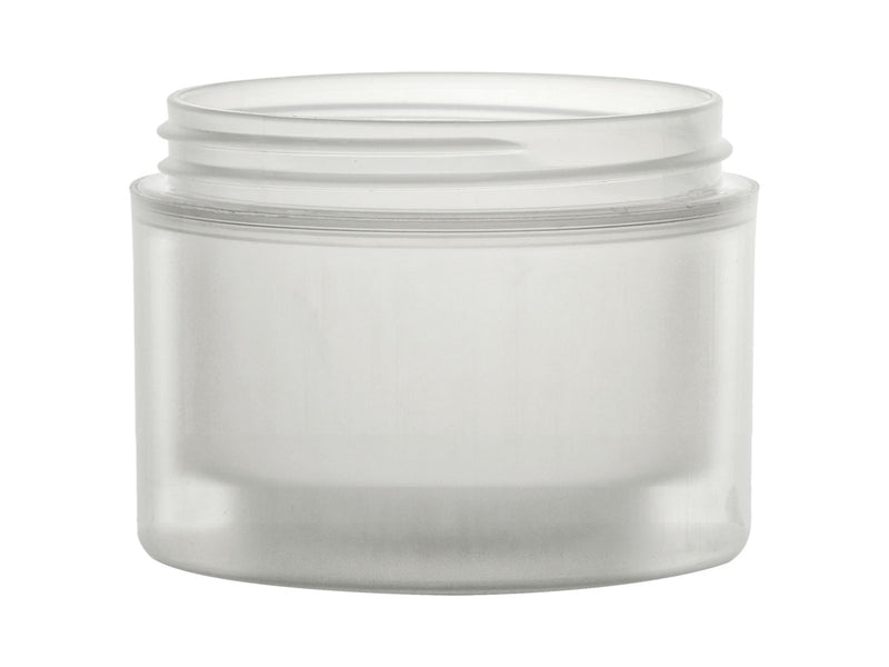 8 oz Natural 89-400 Square Base Double Wall Jar