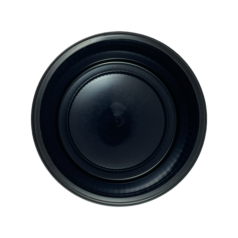4 oz Black 70-400 PP Double-Wall Plastic Jar