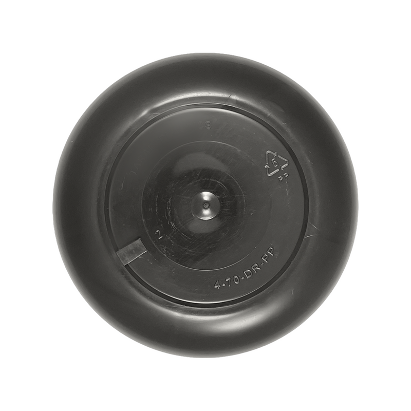 4 oz Black 70-400 PP Double-Wall Plastic Jar