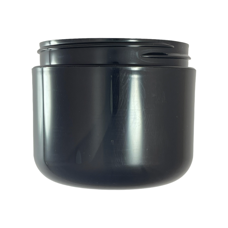 4 oz Black 70-400 PP Double-Wall Plastic Jar