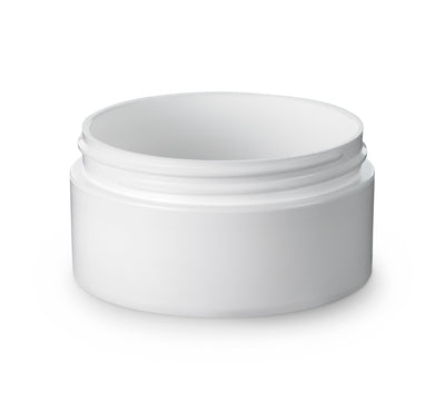 2 oz White 70-400 PP Thick Wall Low Profile Jar