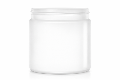 8 oz White 70-400 HDPE Single-Wall Plastic Jar
