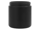 8 oz Black 70-400 HDPE Single-Wall Plastic Jar