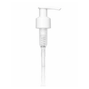 24-410 White Smooth Lotion Pump Lock Up Head 8.75" Dip Tube (Output 1.2cc)