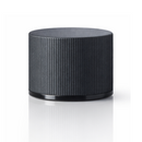 24-410 Black Ribbed Cap with Universal Heat Induction Seal Liner