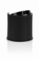 24-410 Black Ribbed Disc Top Cap PP (.312" Orifice)
