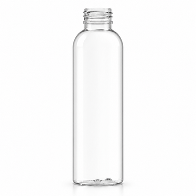 4 oz Clear 24-410 PET Bullet Round Plastic Bottle
