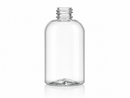 4 oz 20-410 Clear PET Boston Round Squat Plastic Bottle