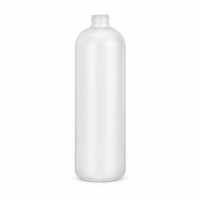 32 oz Natural-Colored 28-410 HDPE Cosmo Round Plastic Bottle