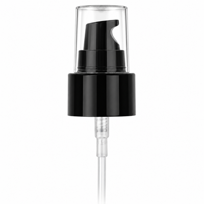 24-410 Black Smooth Cosmetic Treatment Pump (6.875" dip tube) 130mcl