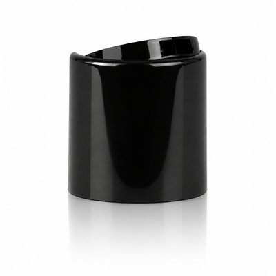 24-410 Black Smooth Disc Top Cap (Pressure Sensitive Liner)