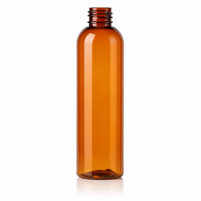 4 oz Amber 20-410 Cosmo Round PET Bottle