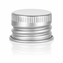 20-410 Silver Aluminum Ribbed Neck Metal Cap (Foam Liner)