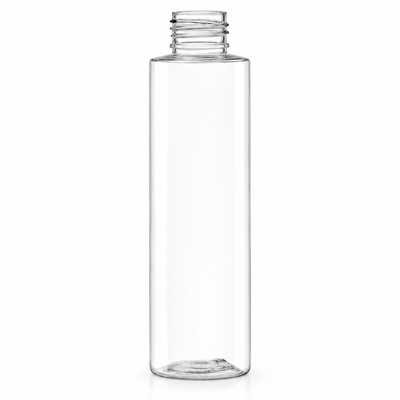5 oz Clear 24-410 Cylinder Round PET Plastic Bottle