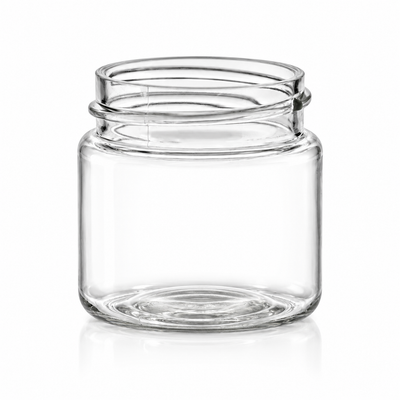 1 oz Clear 38-400 PET Single Wall Plastic Jar 100% PCR