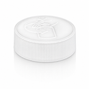 38-400 White Child-Resistant Cap with Pictorial Instructions (Pulp/Heat Induction Liner for PE)