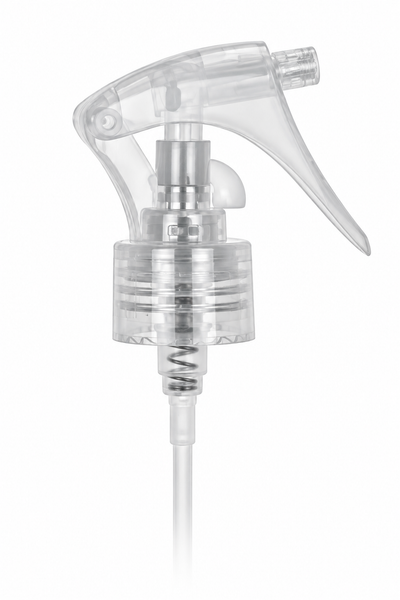 24-410 Natural-Colored Fine Mist Mini Trigger Sprayer (7.75" Dip tube, .21mL)