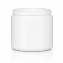 4 oz White 70-400 PP Double-Wall Round Square Base Plastic Jar