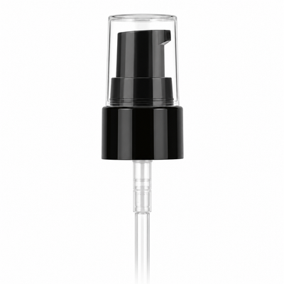 20-410 Black Smooth Cosmetic Treatment Pump (130MCL, 4" Dip tube)