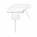 28-400 White Ribbed Trigger Sprayer Spray/Stream/Off (9.25" Dip Tube, 1.3cc Output)