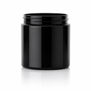4 oz Black 58-400 PET Single Wall Straight Sided Plastic Jar