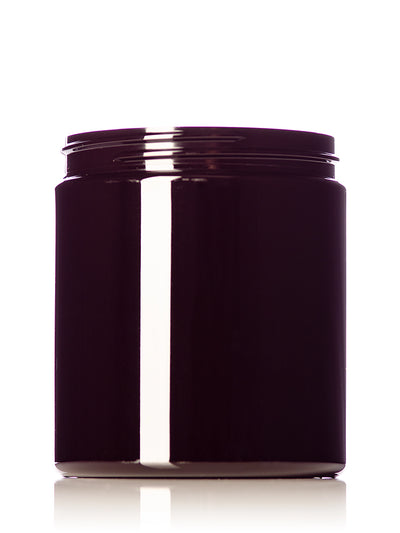 19 oz Dark Amber 89-400 Single Wall Plastic PET Jar