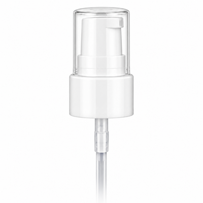 20-410 White Smooth Cosmetic Treatment Pump (4" Dip tube, 130mcl Output)