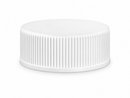 28-400 White Ribbed Cap (.035" Heat Seal/Pulp Liner)