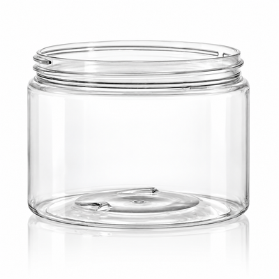 12 oz Clear 89-400 PET Straight-Sided Plastic Jar