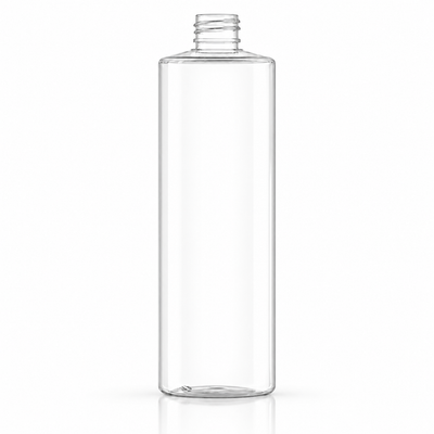 16 oz Clear 28-410 PET Cylinder Round Bottle