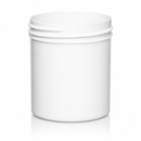 4 oz White 58-400 Polypropylene (PP) Single Wall Plastic Jar