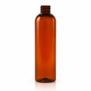 8 oz Dark Amber 24-410 PET Cosmo Round Plastic Bottle