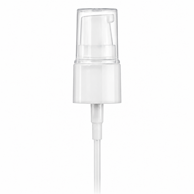 20-410 White Smooth Cosmetic Treatment Pump (5.25" Diptube, 130mcl Output)