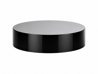 48-400 Smooth Side Black Plastic Cap (Linerless)