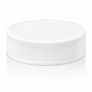 48-400 White Ribbed Plastic Cap (Foam Liner PE)