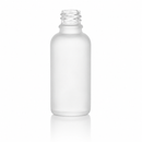 30 mL White Coated 18mm Dropper Fitment Glass Boston Round Bottle (Tamper Evident)